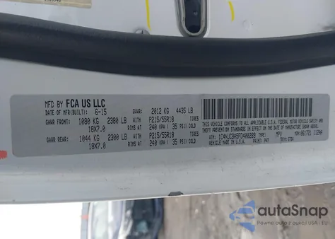 2015 Jeep Compass Altitude Edition из США, поврежденный, VIN 1C4NJCBA5FD400289